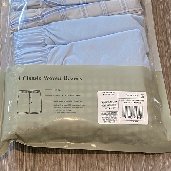 NEW! Goodfellow & Co Men's Woven Boxer Shorts 4pk Fly Button Tagless Size Small - Picture 7 of 10